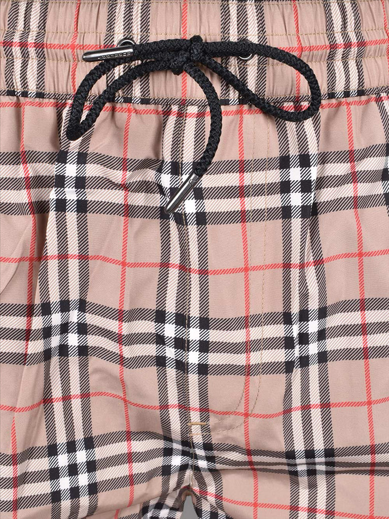 Beachwear Checked swimsuit Burberry Beige Man