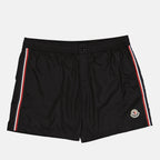 Image of the Moncler logo swim shorts for men - Spring-Summer 2023 - Front view