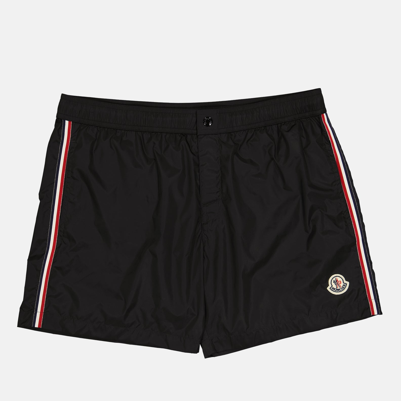 Image of the Moncler logo swim shorts for men - Spring-Summer 2023 - Front view