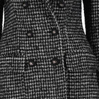 Manteaux Manteau à motif pied de poule Dolce & Gabbana Gris Femme