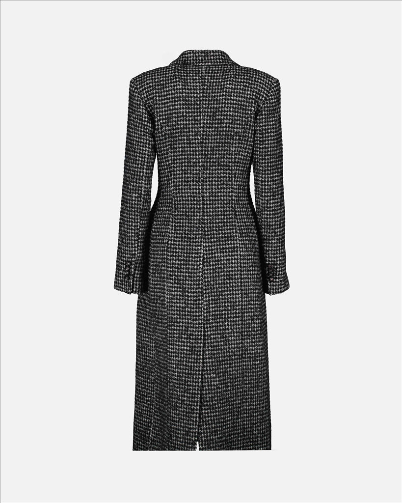 Manteaux Manteau à motif pied de poule Dolce & Gabbana Gris Femme