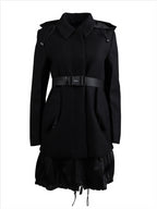 Mäntel Manteau bi-matière Prada Schwarz Femme
