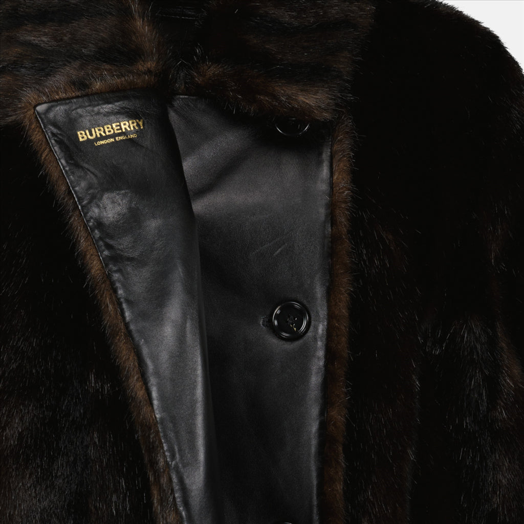 Mäntel Manteau en fourrure Burberry Braun Femme