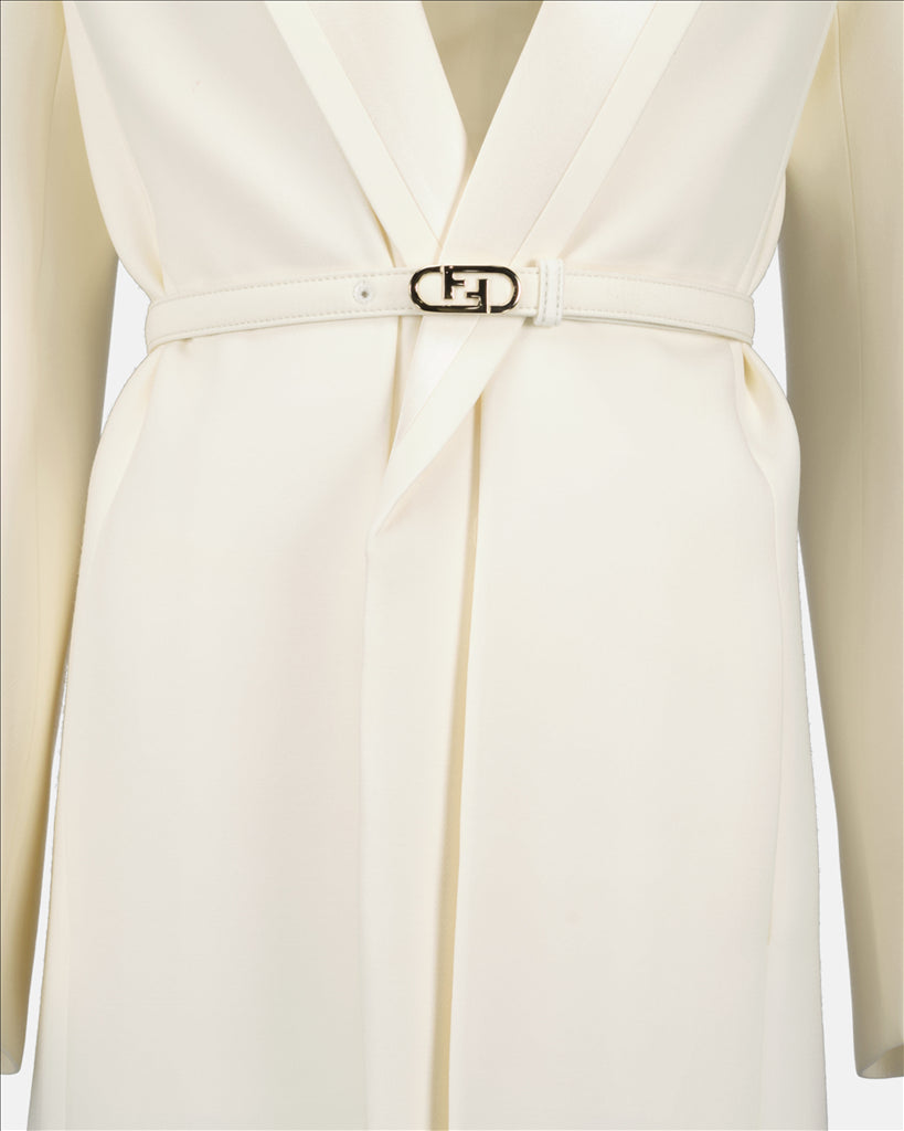 Casacos Manteau en laine Fendi Branco Femme