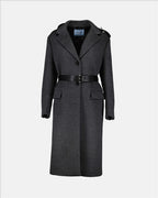 Coats Belted coat Prada Gray Women