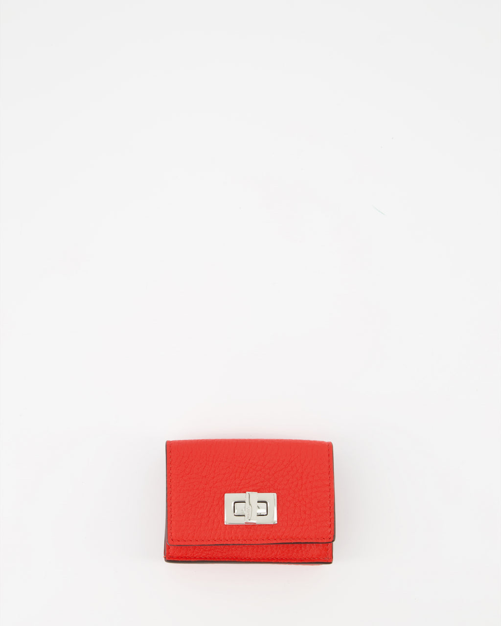 Kleine lederwaren Portefeuille Peekaboo Fendi Rot Femme