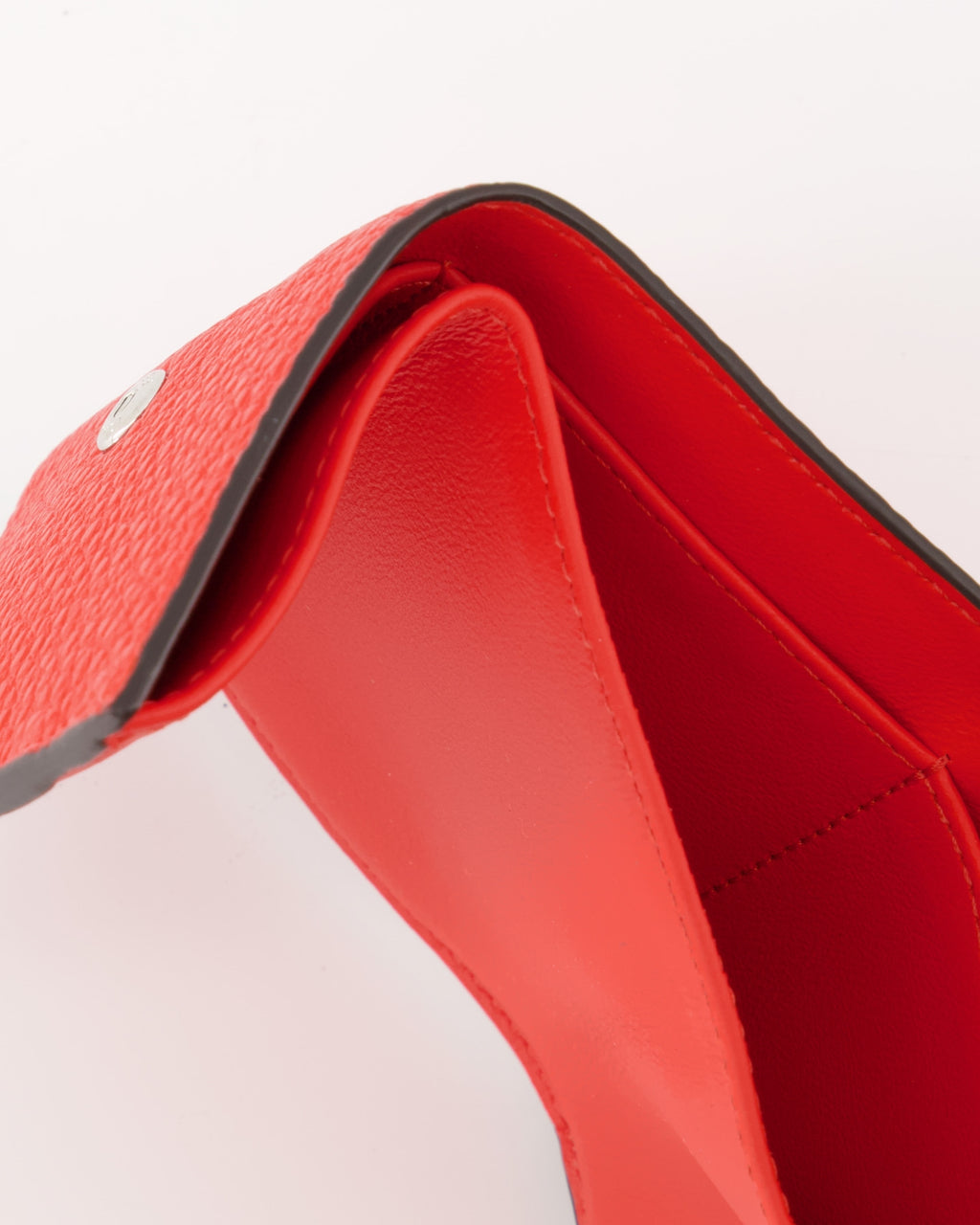 Kleine lederwaren Portefeuille Peekaboo Fendi Rot Femme