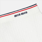 Skirts Logo mini skirt Miu Miu White Women
