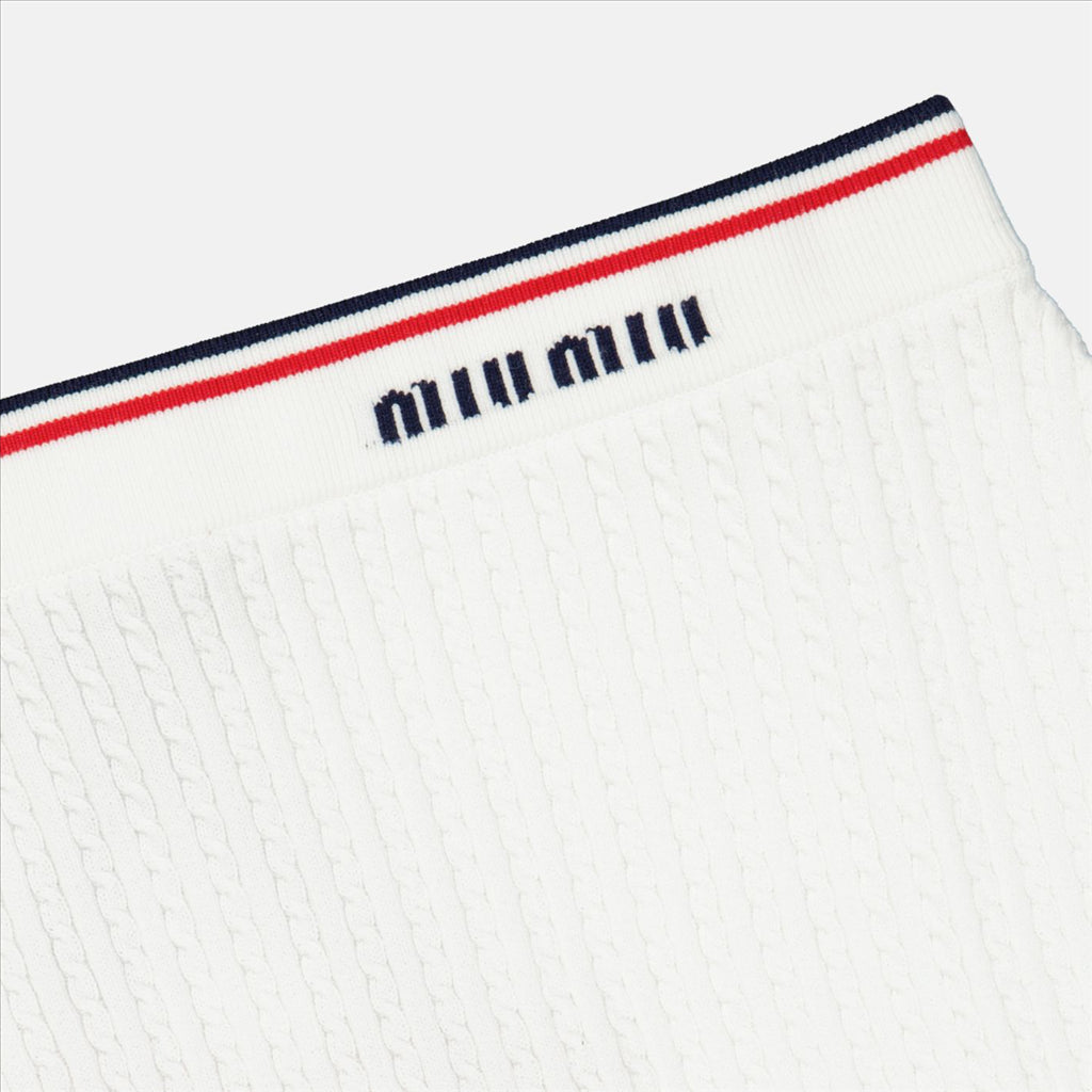 Skirts Logo mini skirt Miu Miu White Women