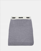 Röcke Mini-jupe en laine Miu Miu Grau Femme