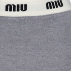 Röcke Mini-jupe en laine Miu Miu Grau Femme