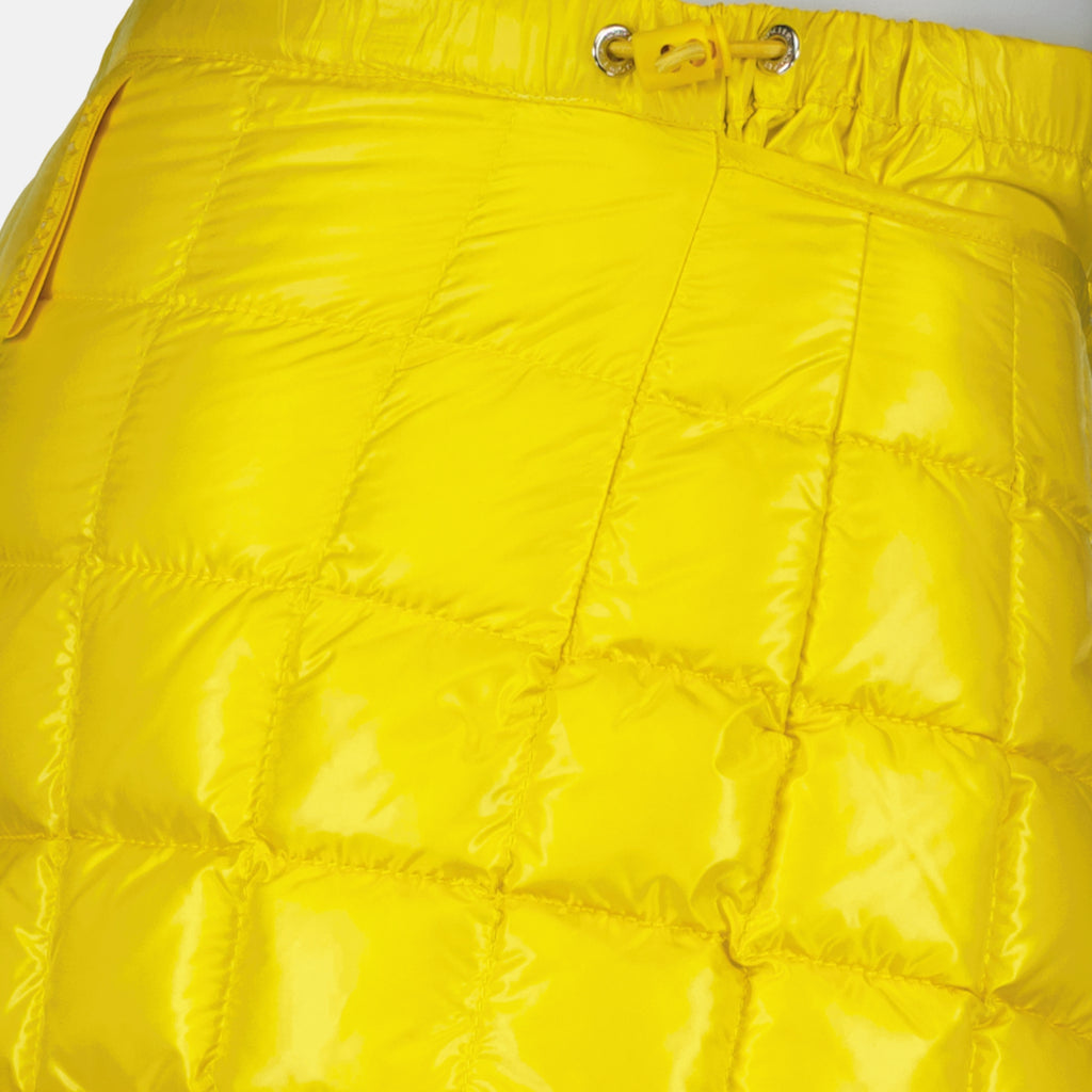 Skirts Quilted Mini Skirt Moncler Yellow Women