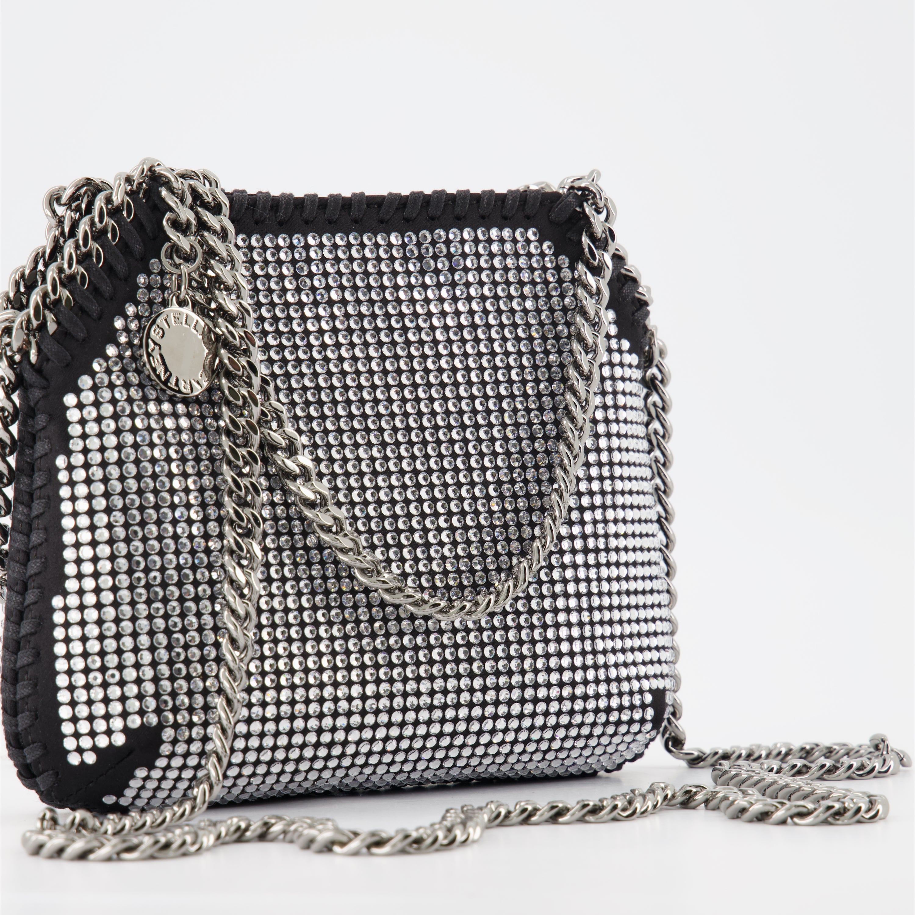 Sacs à main et épaule Sac Falabella à cristaux Stella McCartney Argenté Femme