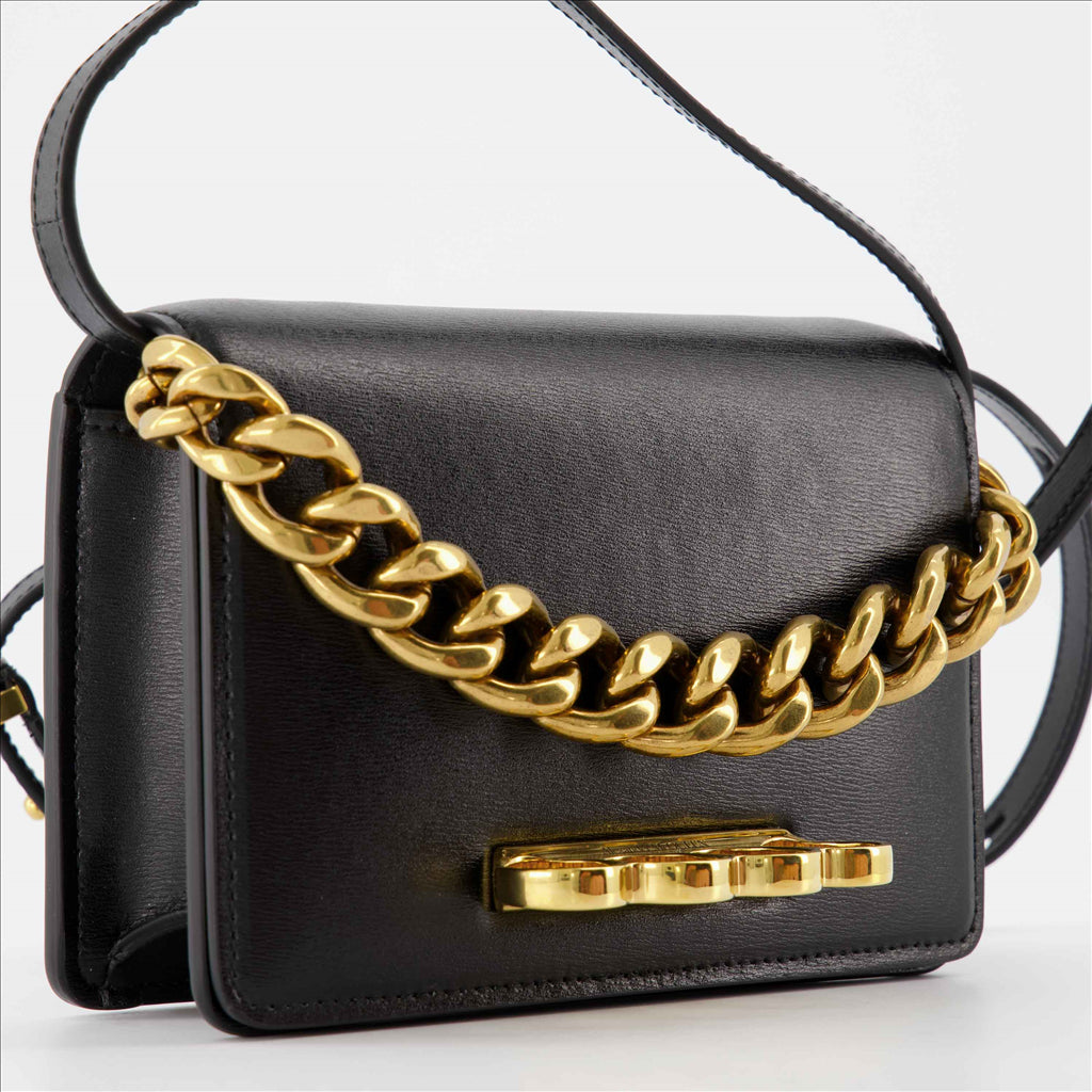 Handtaschen und schultertaschen Mini sac Four Ring Alexander McQueen Schwarz Femme