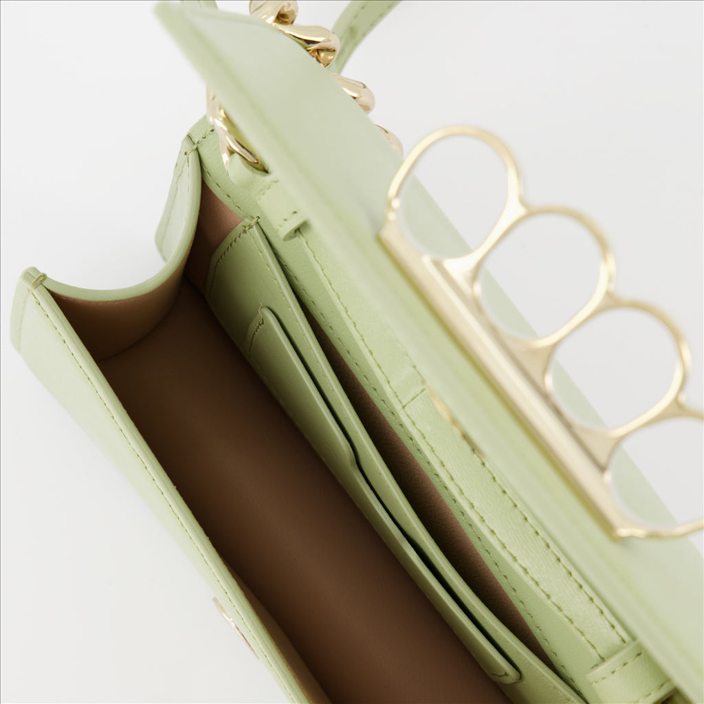 Sacs bandoulière Mini sac Four Ring Alexander McQueen Vert Femme