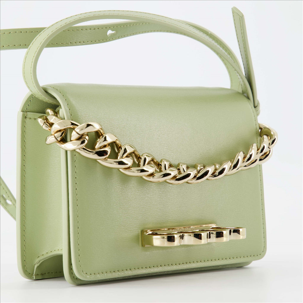 Sacs bandoulière Mini sac Four Ring Alexander McQueen Vert Femme