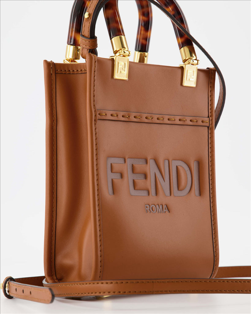 Handbags and shoulder bags Sunshine Mini Shopping Bag Fendi Brown Women