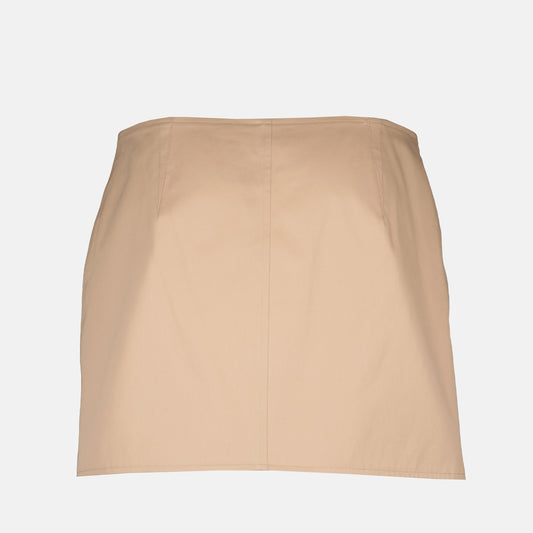 Gabardine trench mini skirt