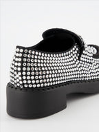 Loafers Crystal loafers Prada Silver Women