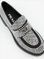 Loafers Crystal loafers Prada Silver Women