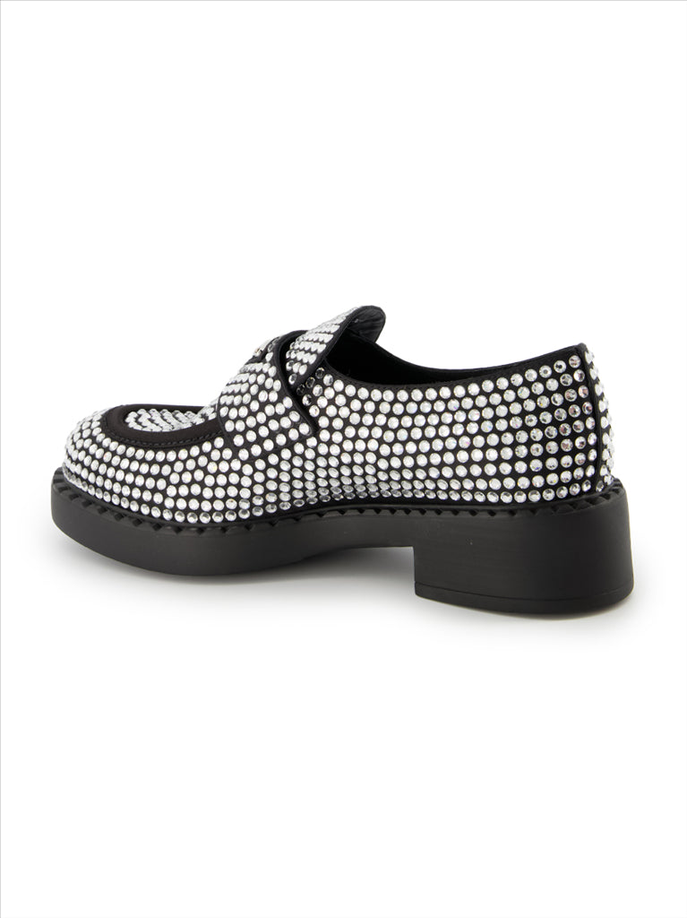 Loafers Crystal loafers Prada Silver Women
