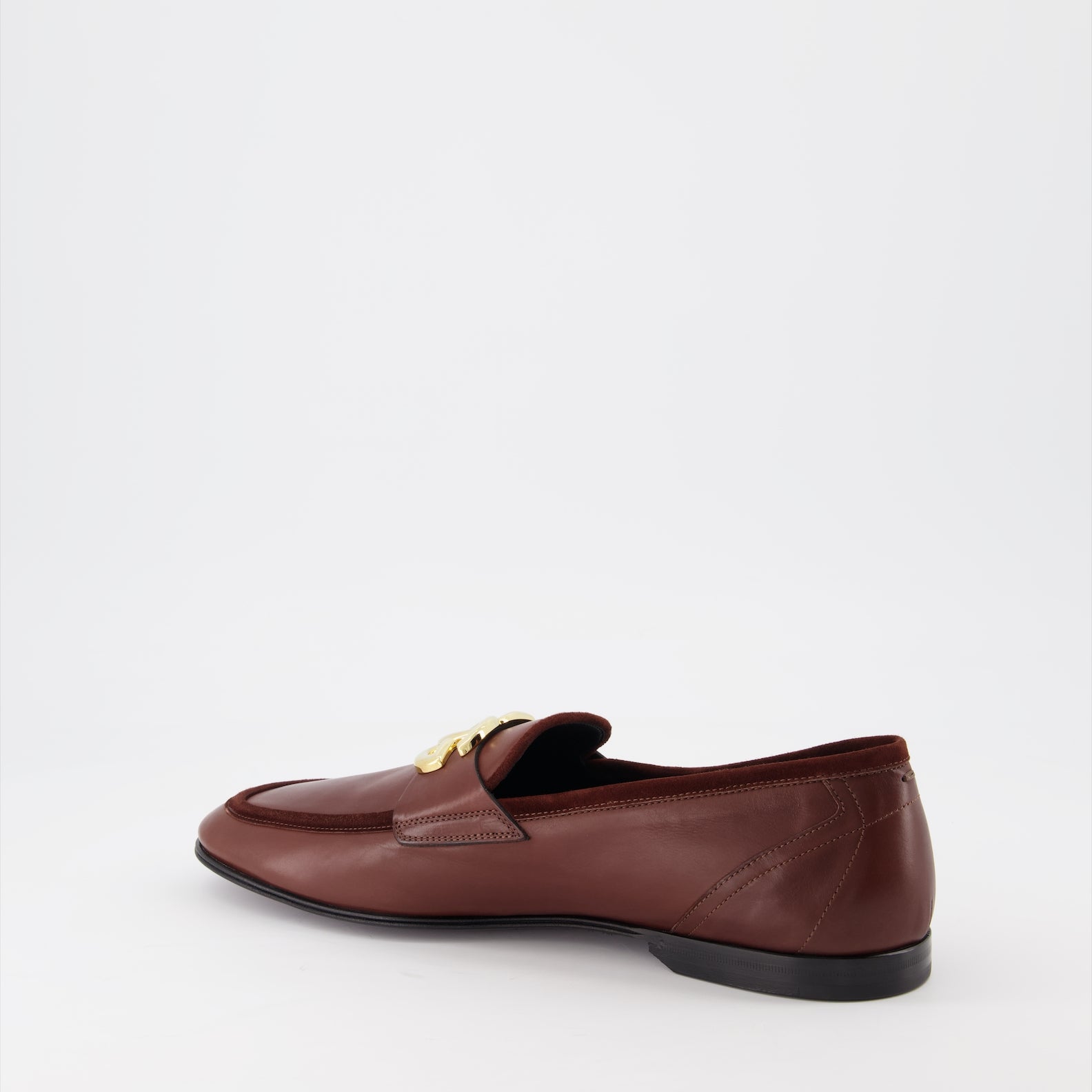Loafer Mocassins DG en cuir Dolce & Gabbana Braun Homme