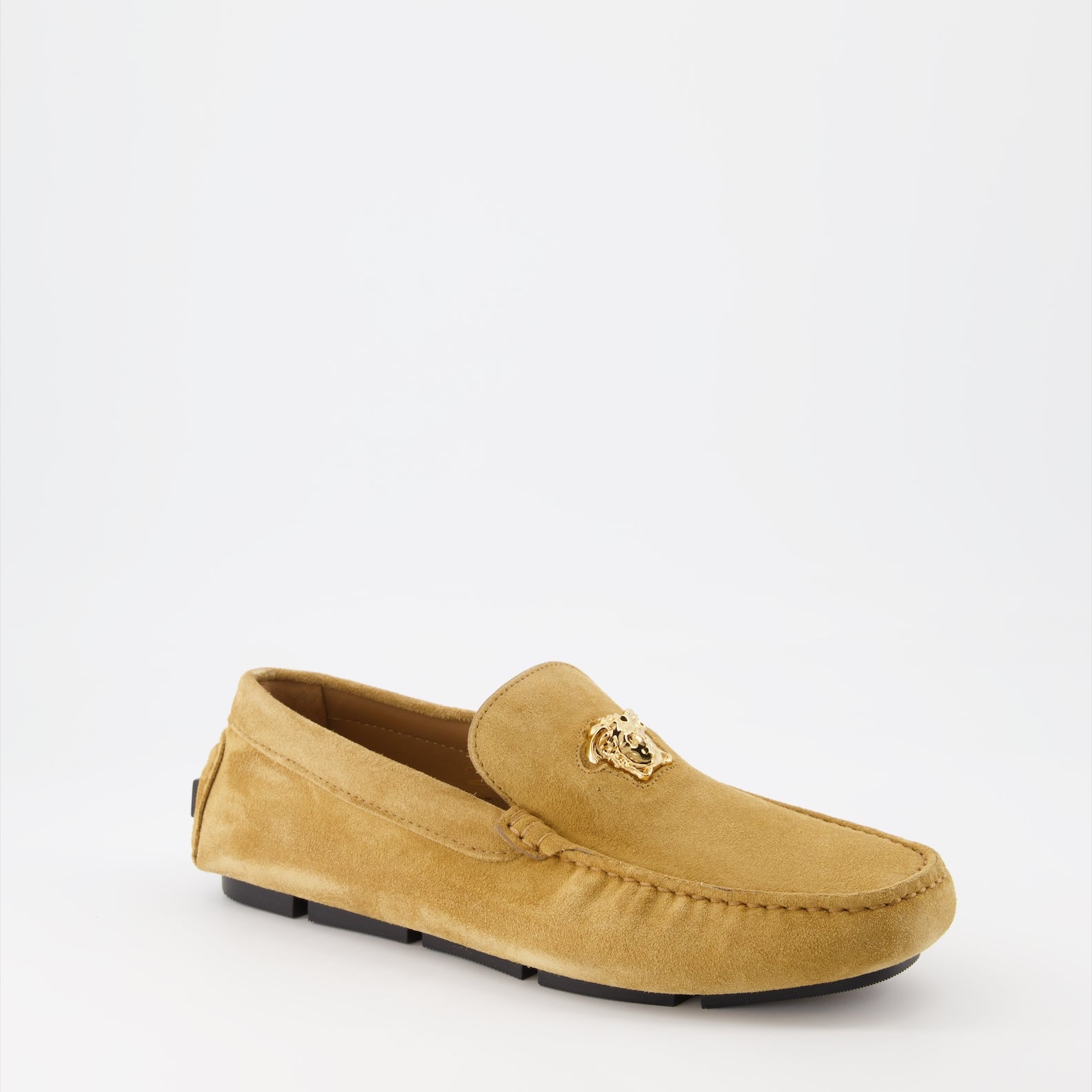 Loafer Mocassins Driver la Medusa Versace Beige Homme