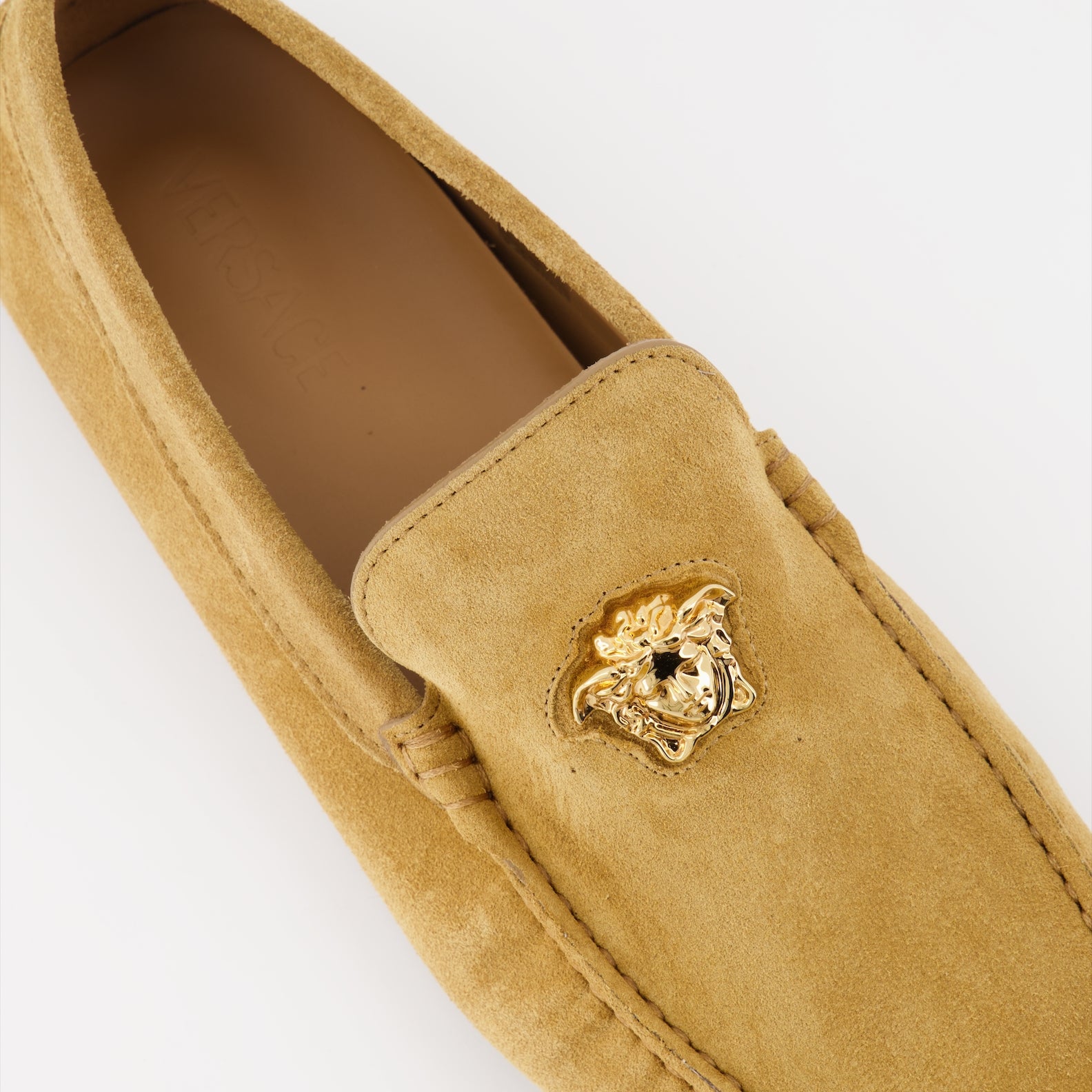 Loafer Mocassins Driver la Medusa Versace Beige Homme