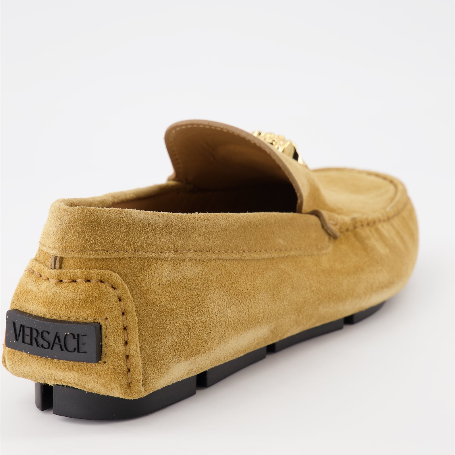 Loafer Mocassins Driver la Medusa Versace Beige Homme