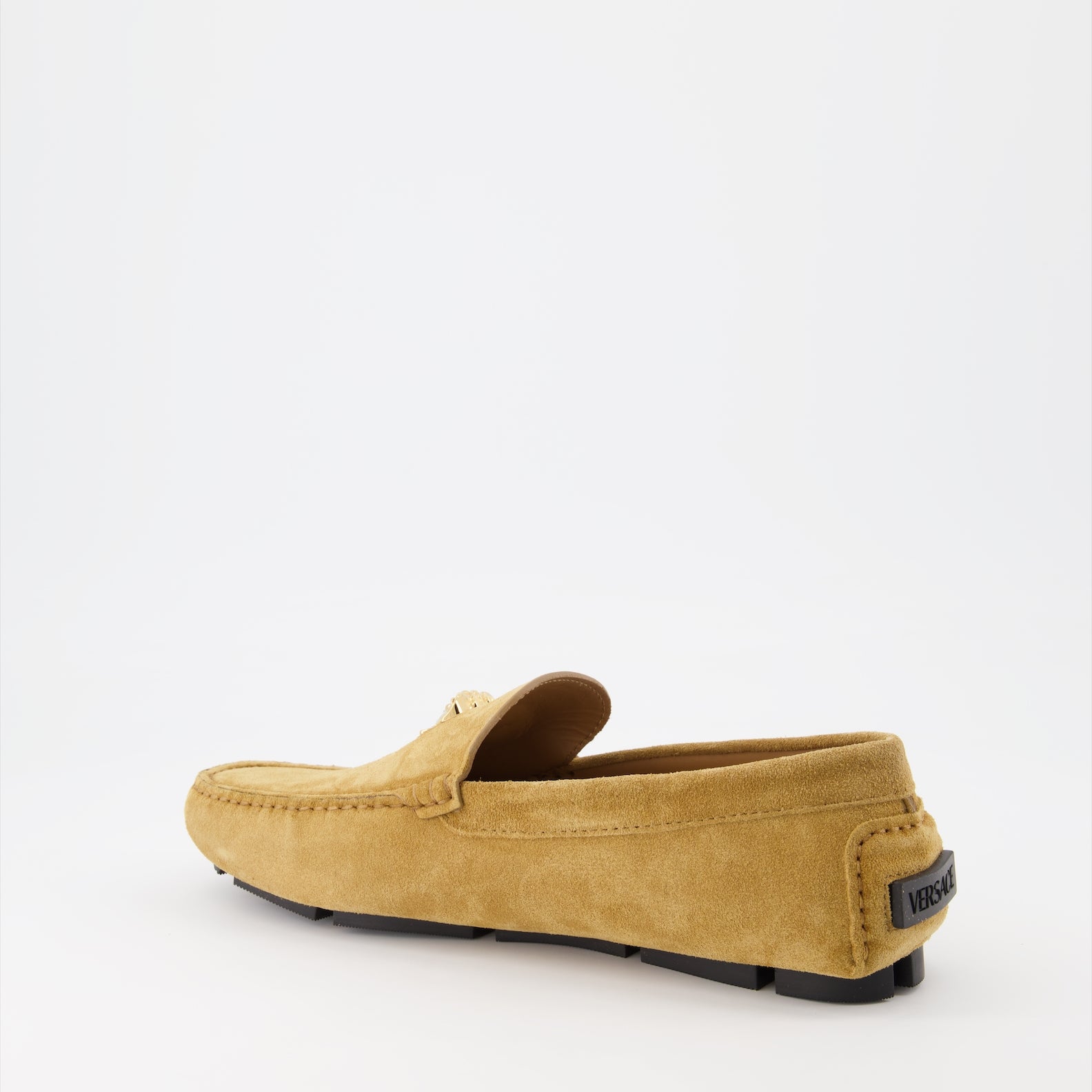 Loafer Mocassins Driver la Medusa Versace Beige Homme