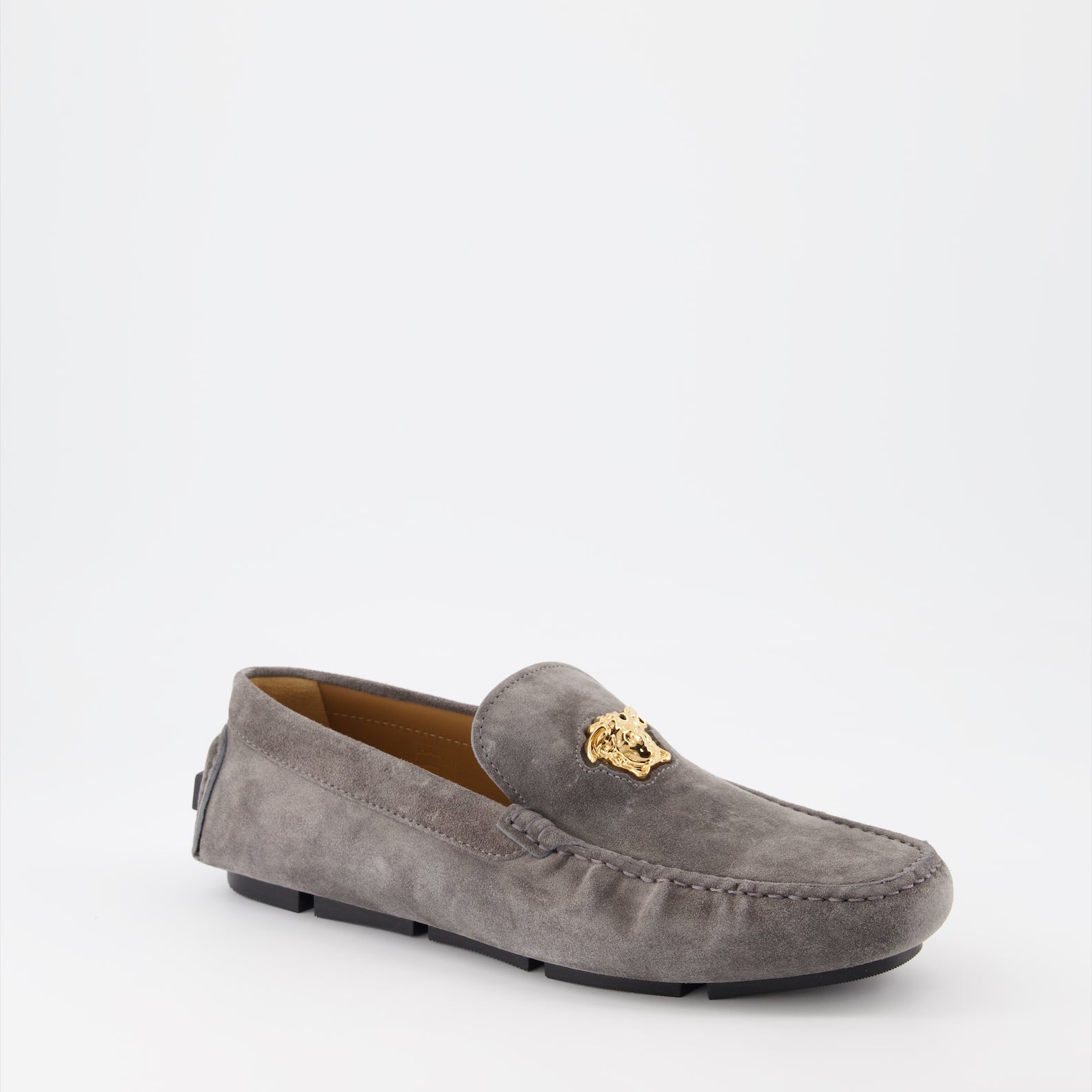 Loafer Mocassins Driver la Medusa Versace Grau Homme
