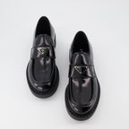 Loafers Leather moccasins Prada Black Man