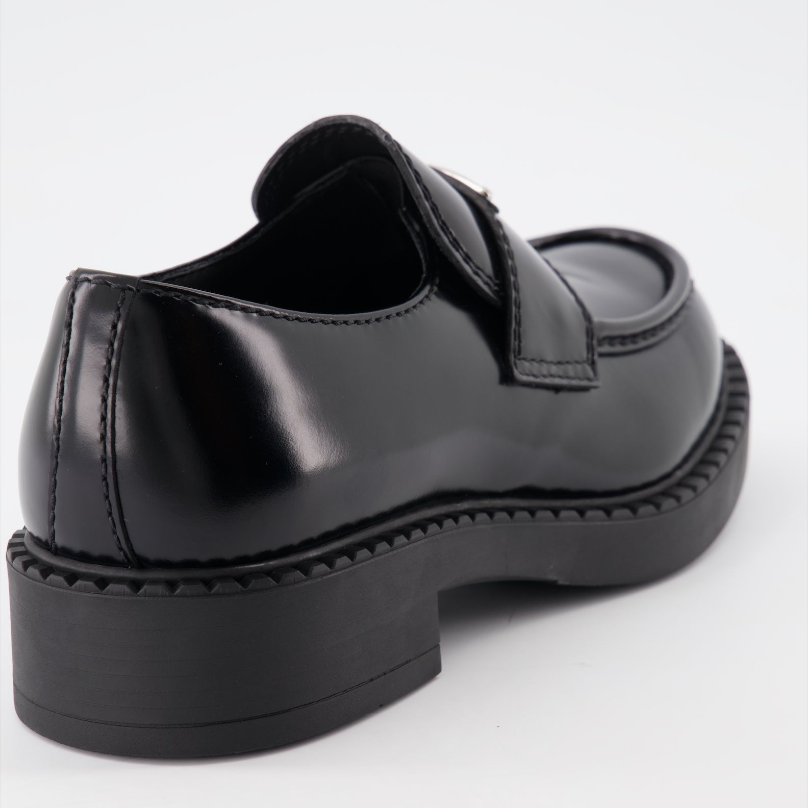 Loafers Leather moccasins Prada Black Man