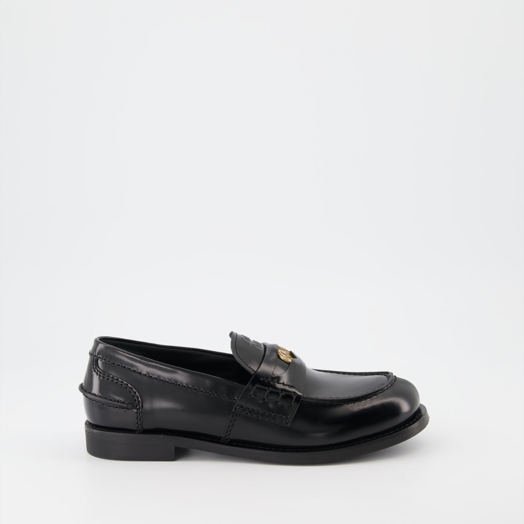 Mocassins en cuir noir