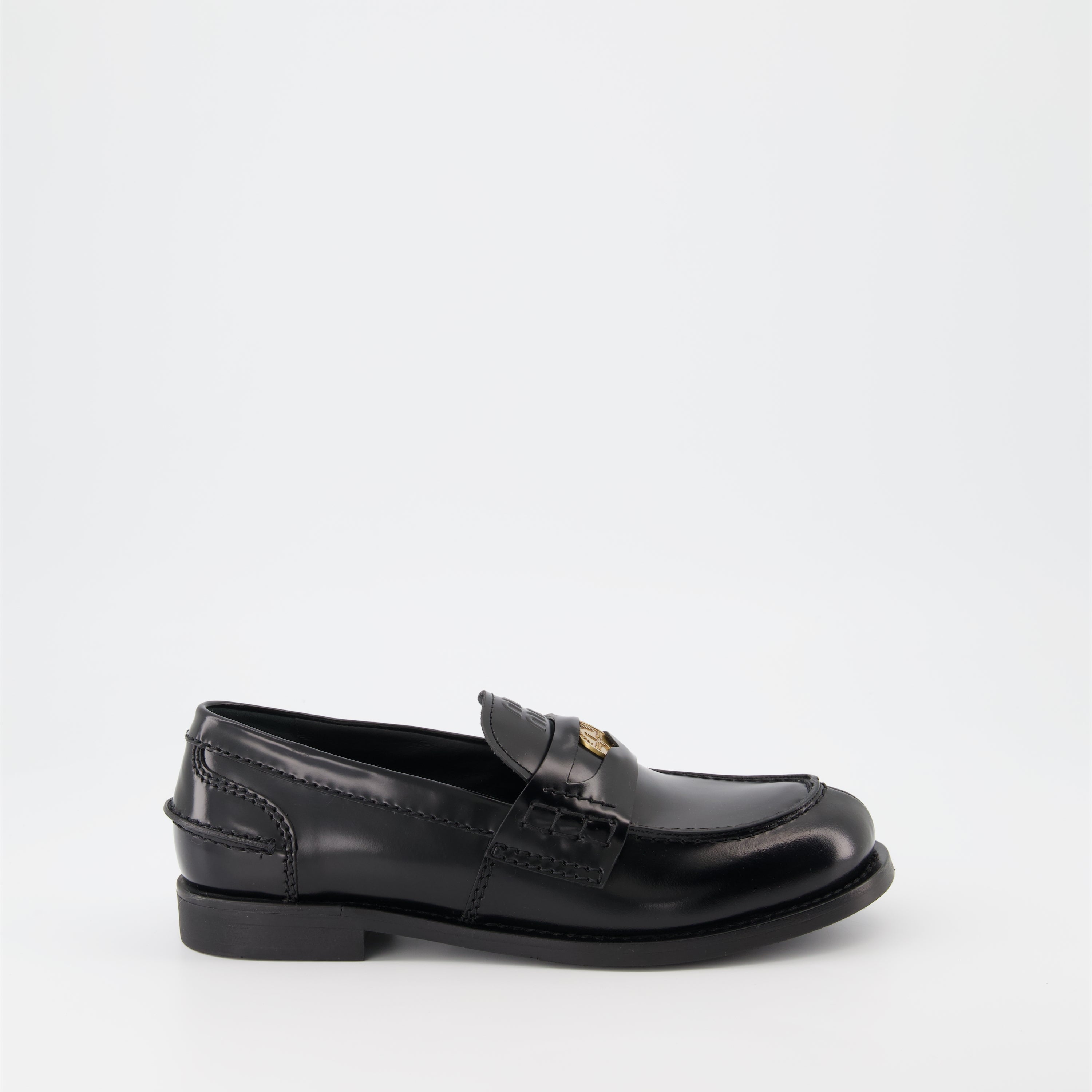 Mocassins en cuir noir