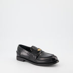 Mocassins en cuir noir