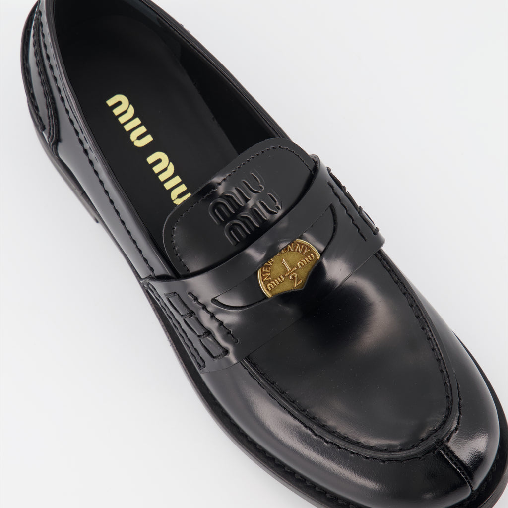 Mocassins en cuir noir