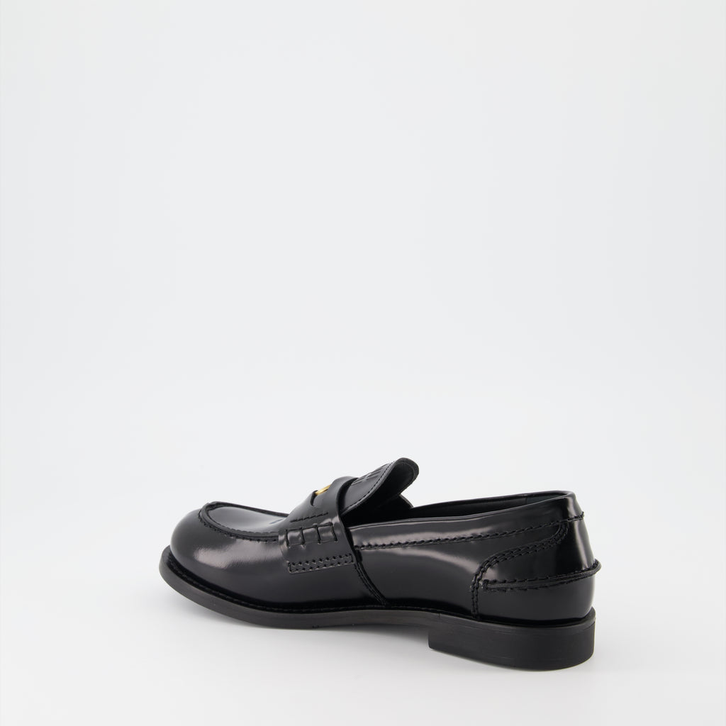 Mocassins en cuir noir