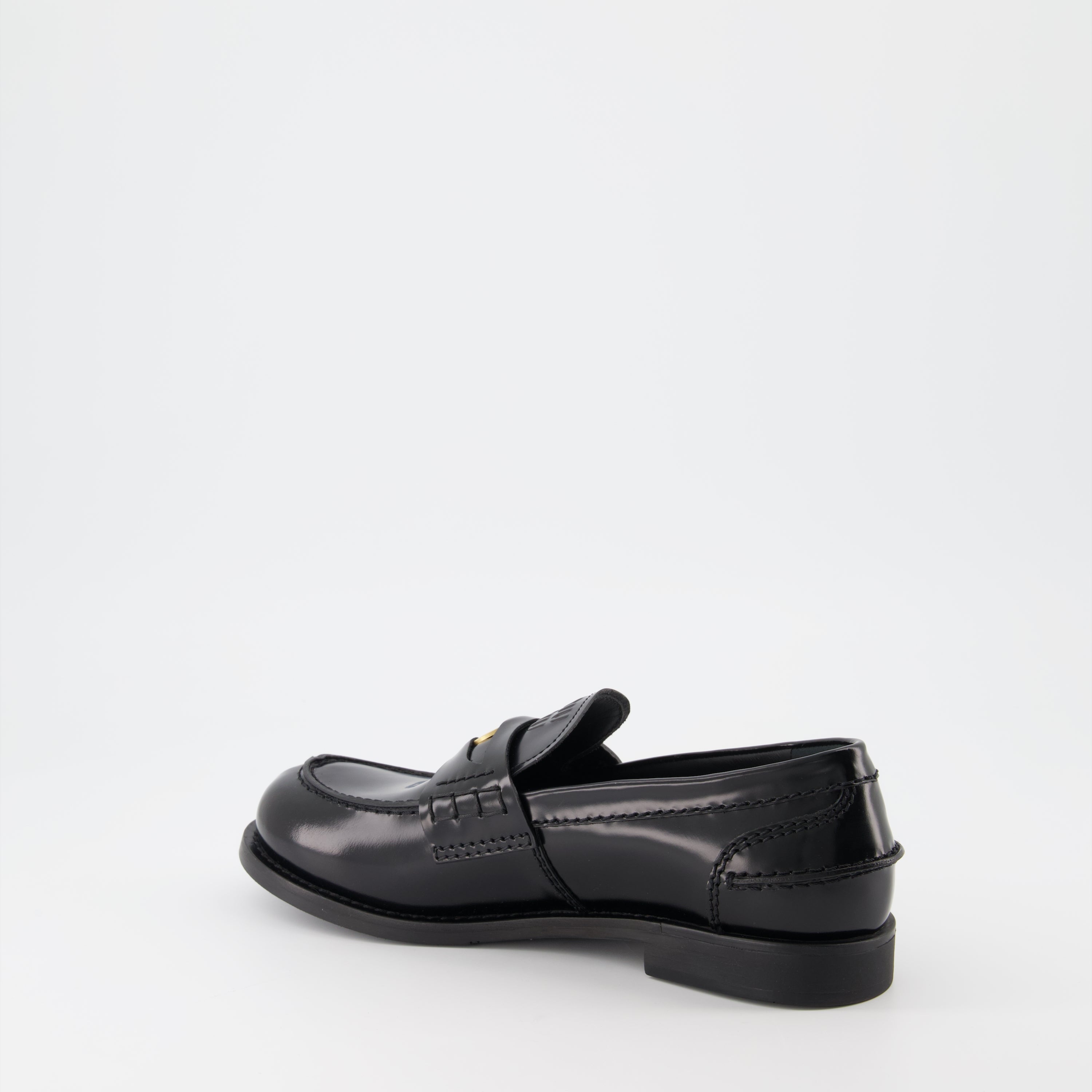 Mocassins en cuir noir