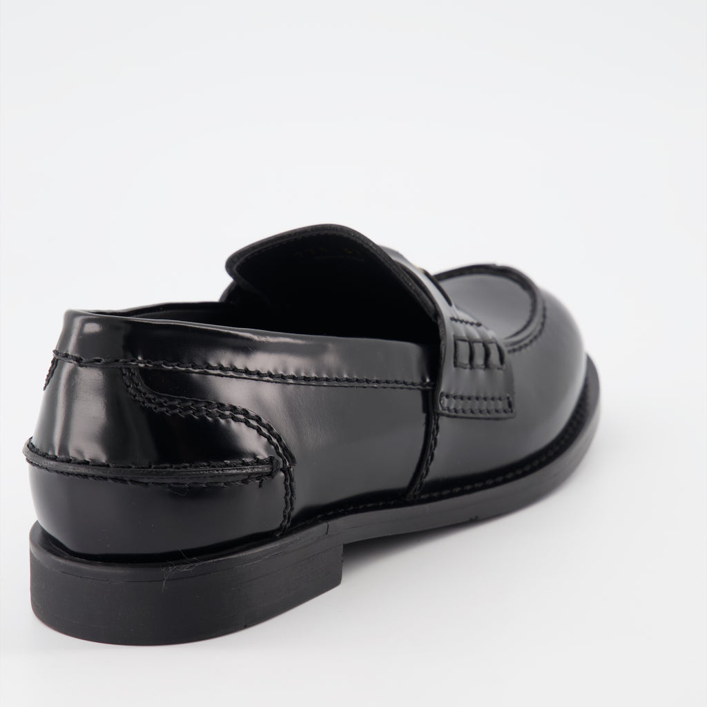 Mocassins en cuir noir