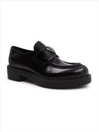 Loafer Mocassins en cuir Prada Schwarz Femme