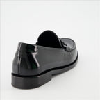 Loafers Leather moccasins Saint Laurent Black Man