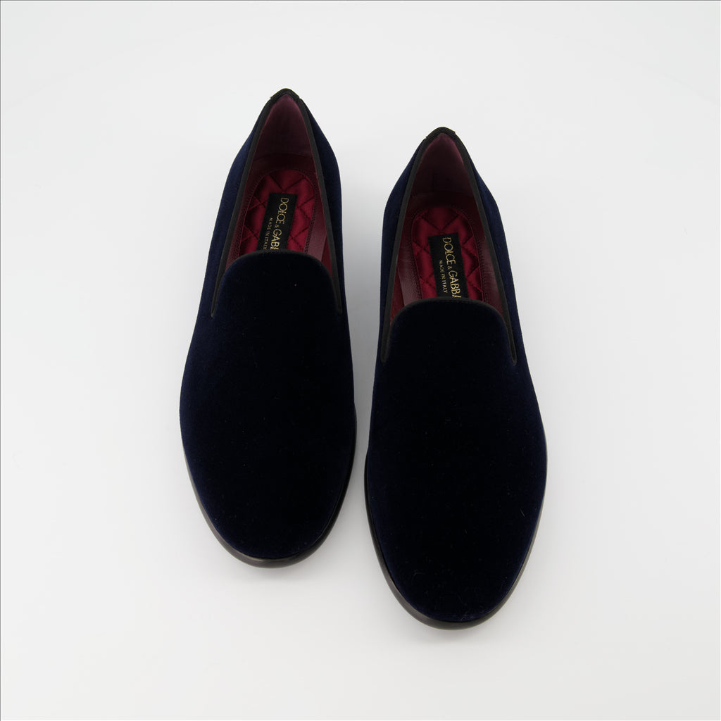 Loafers Velvet loafers Dolce & Gabbana Blue Man