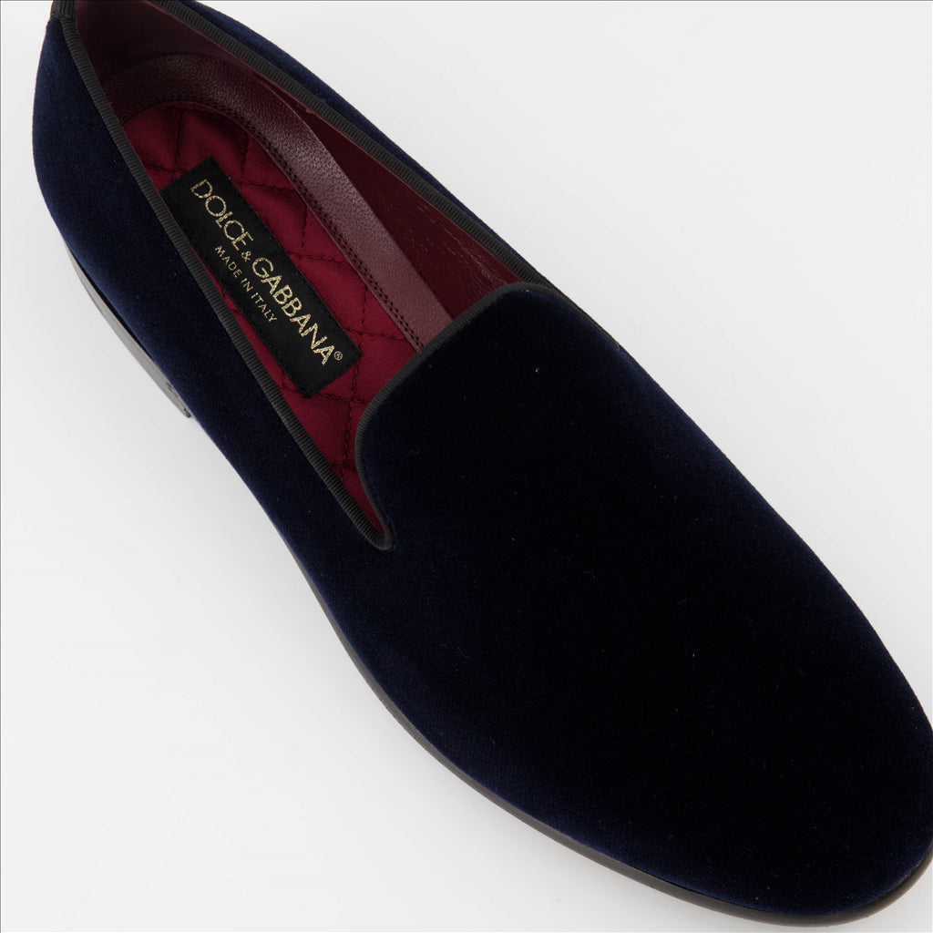 Loafers Velvet loafers Dolce & Gabbana Blue Man