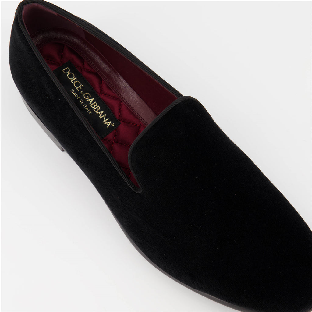 Mocassins Mocassins en velours Dolce & Gabbana Noir Homme