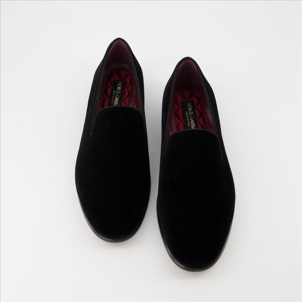 Mocassins Mocassins en velours Dolce & Gabbana Noir Homme
