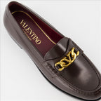 Loafer Mocassins VLogo Chain Valentino Garavani Braun Homme