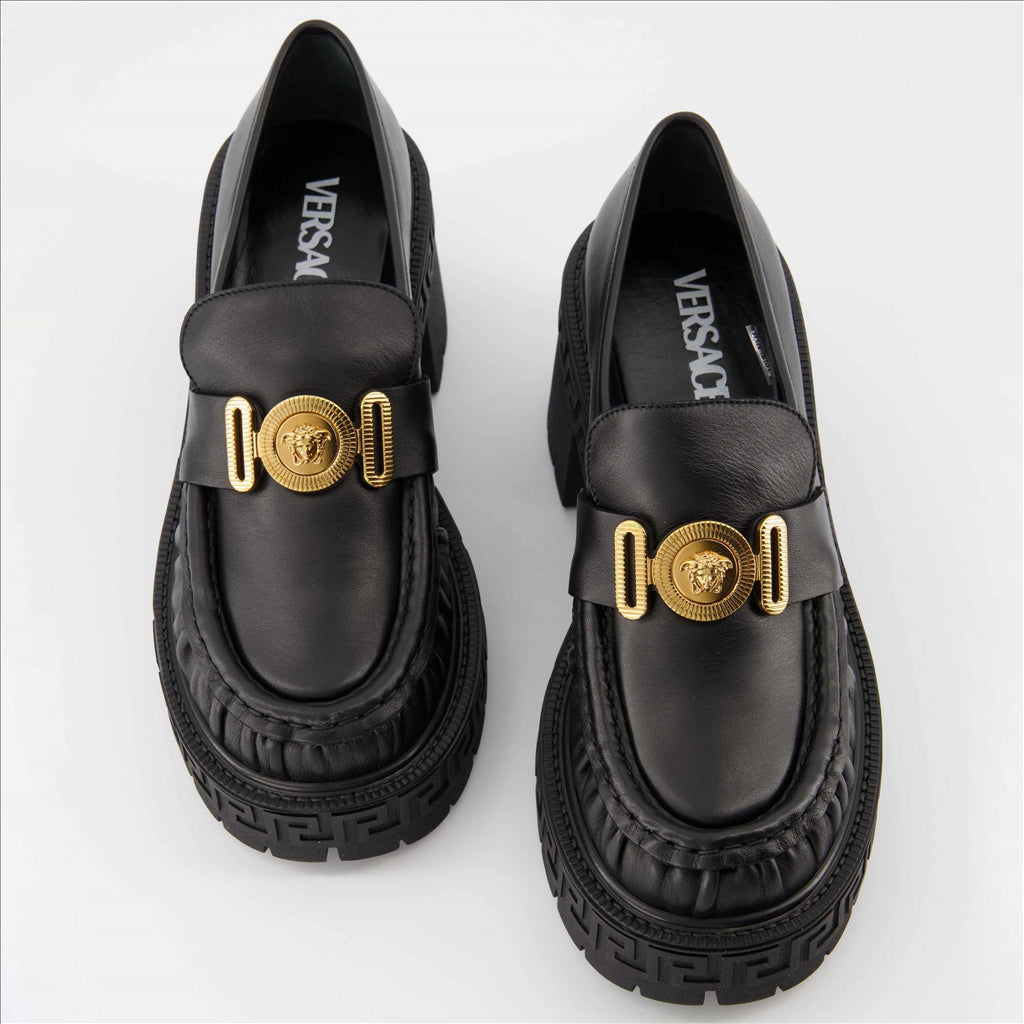 Baskets Mocassins Medusa Versace Noir Femme