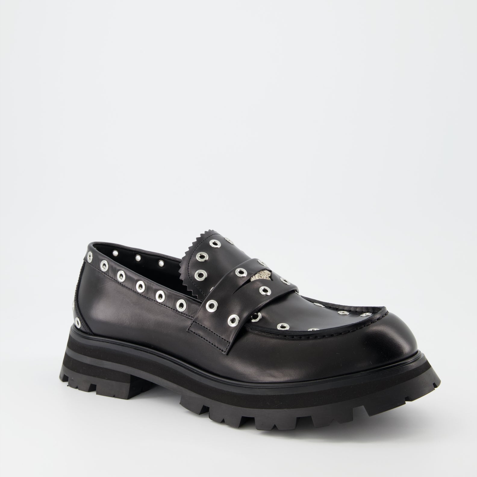 Mocassins Mocassins Punk Alexander McQueen Noir Homme