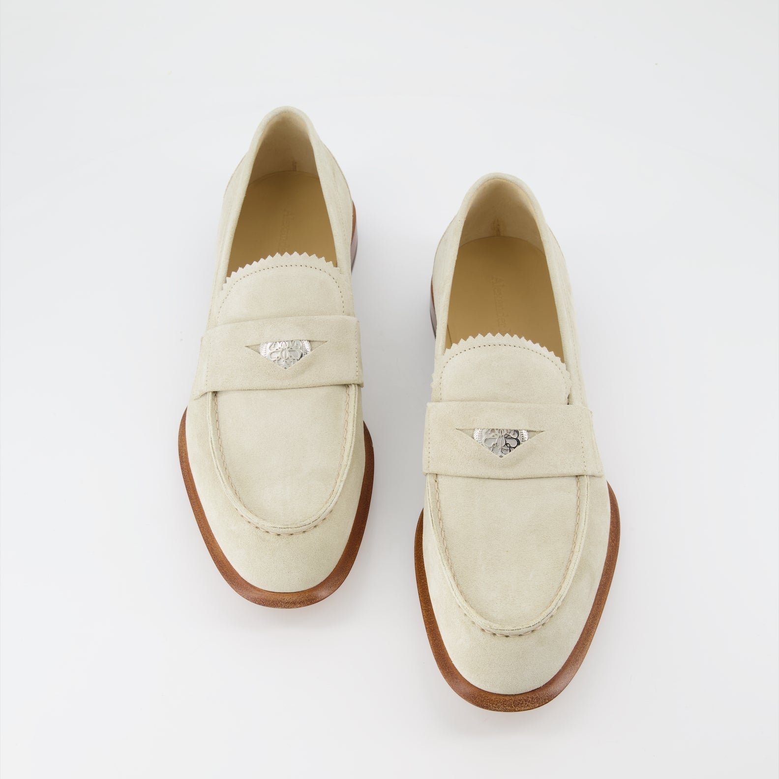 Loafer Mocassins en suède Alexander McQueen Beige Homme